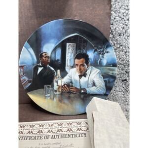 Knowles 1991 Casablanca Play It Sam Bogart Collectible Plate W/ Original Box